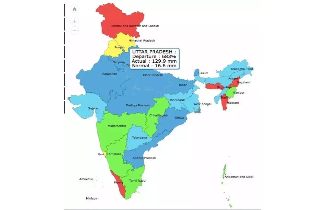 भारत का मैप_अनियमित मौसम और खेती
