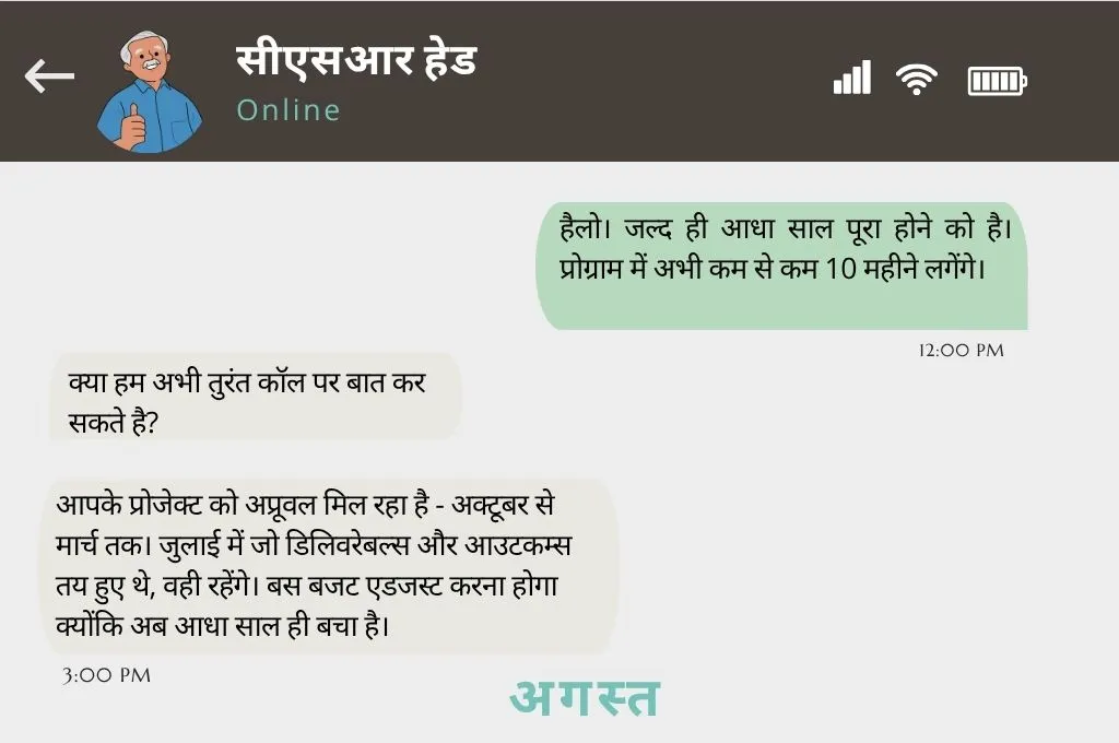 सीएसआर हेड के साथ अगस्त की चैट _सीएसआर फंडिंग