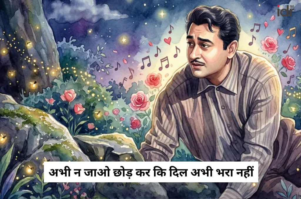 रात में गीत गाते किशोर कुमार का चित्र_फंडर