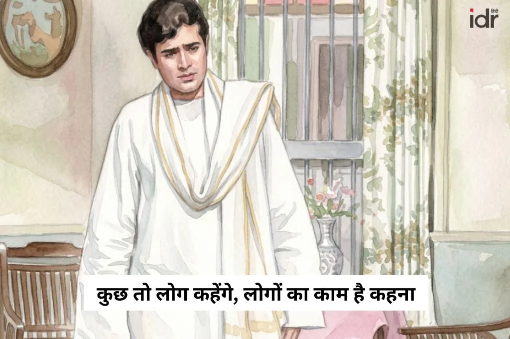 कमरे में खड़े राजेश खन्ना का चित्र_फंडर