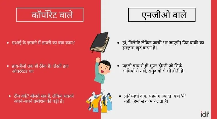 कॉर्पोरेट और एनजीओ सेक्टर के अंतर_कर्मचारी